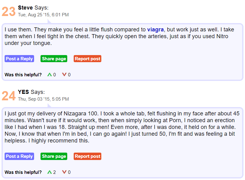 Another review we found for Nizagara was written by Steve